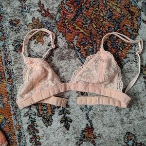Light pink lace bralette, small a cup Moving SALE!